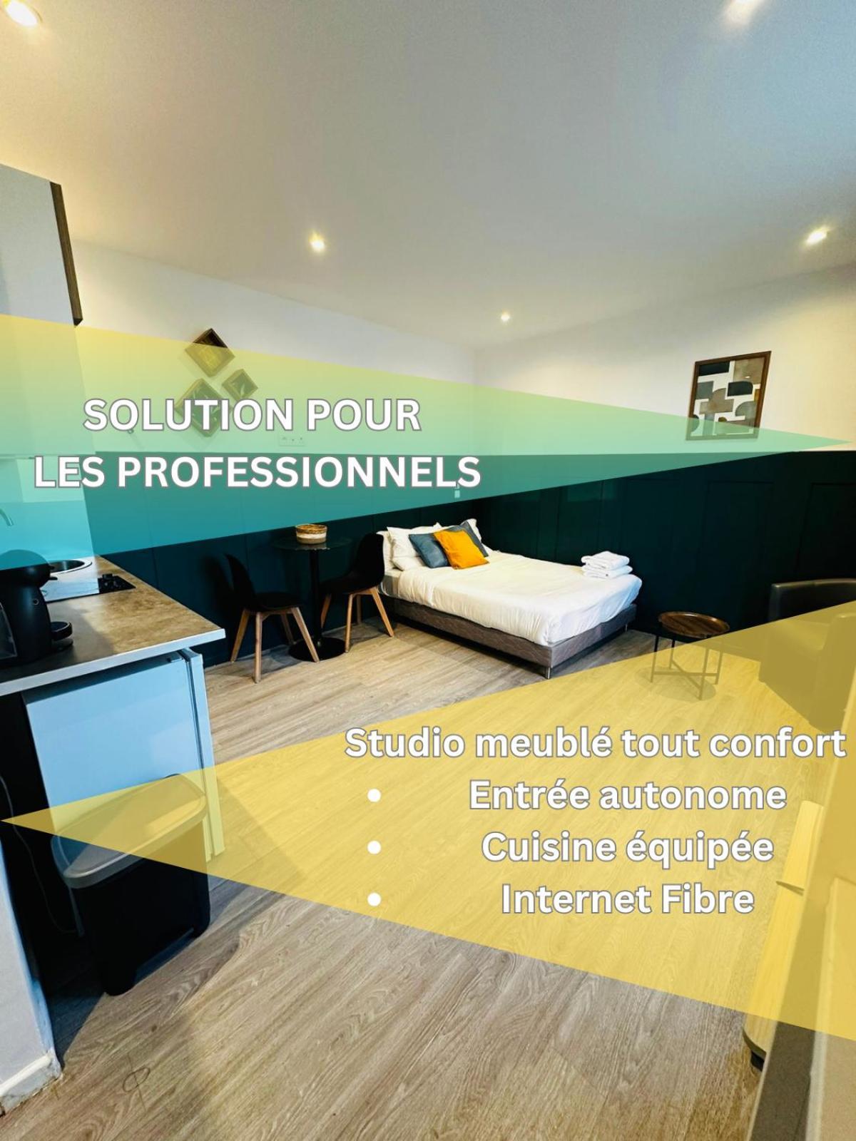 Btobed - Location Professionnelle - 2 Studios Confort - Proche Parc Des Expos Et Stade De France Ле-Бурже Экстерьер фото